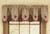 Red Embroidered Stars Pointed Valance