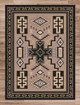 Double Cross Rug - 8 Ft. Round | Lone Star Western Decor