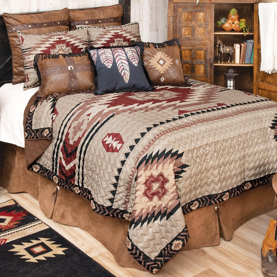 Durango Mesa Quilt Bed Set King Lone Star Western Decor