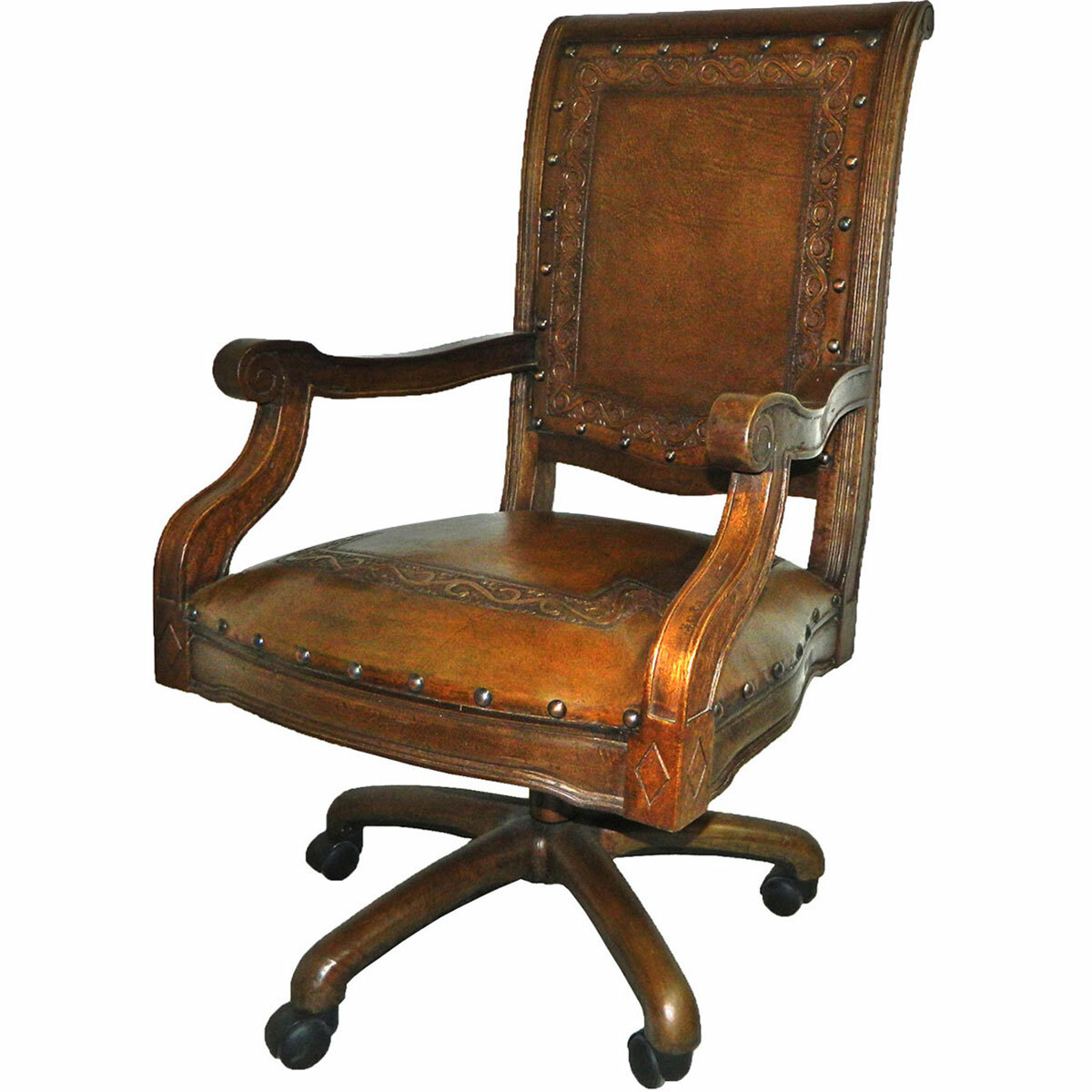 saddle leather office chair