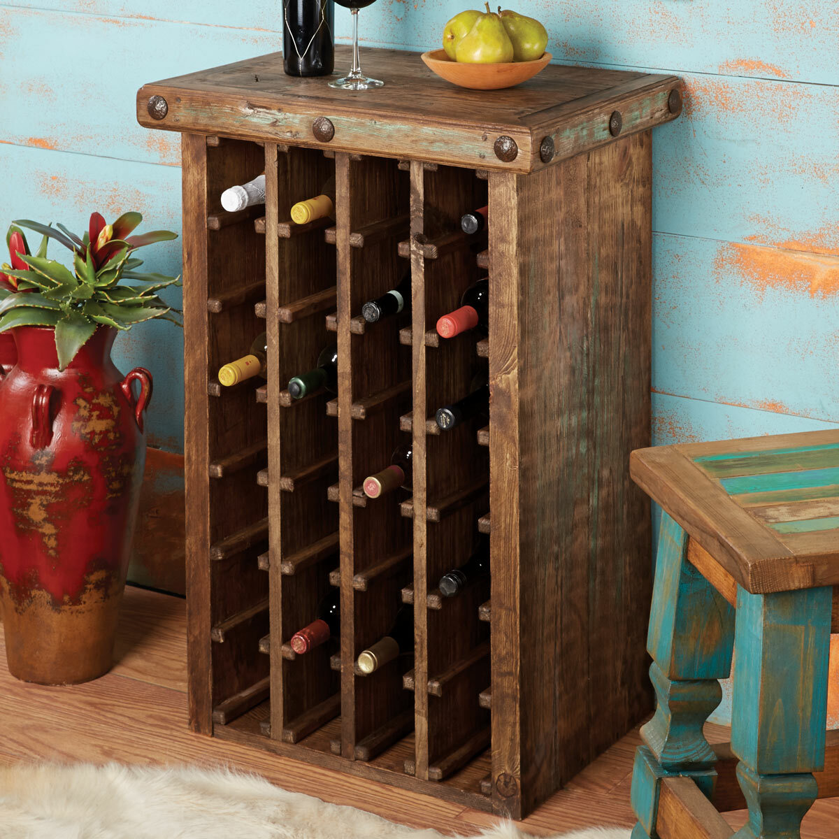 Rustic 2025 wine rack