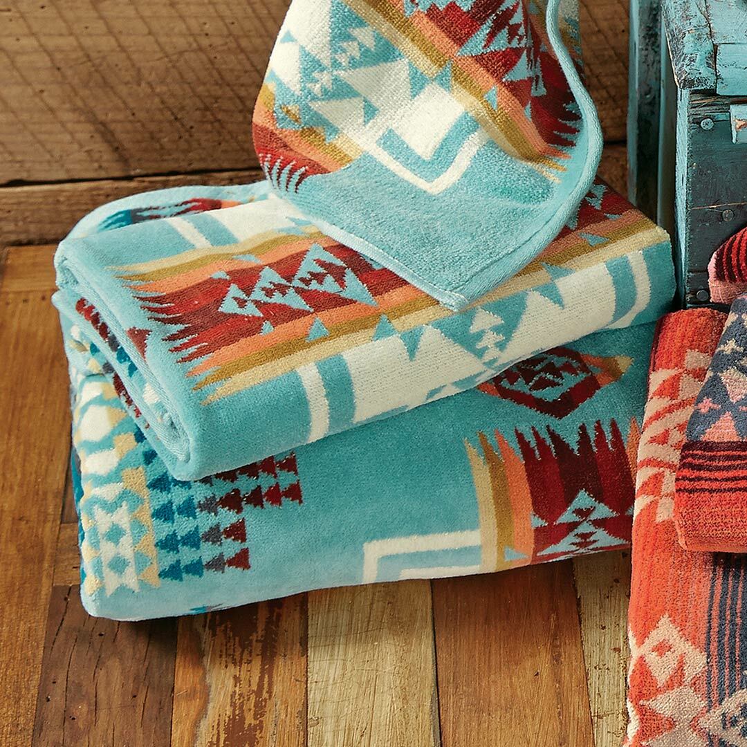 tribal print bath towels