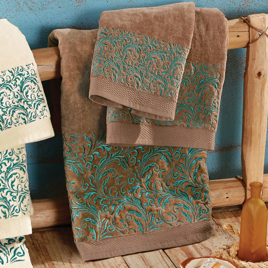 Turquoise bath towel