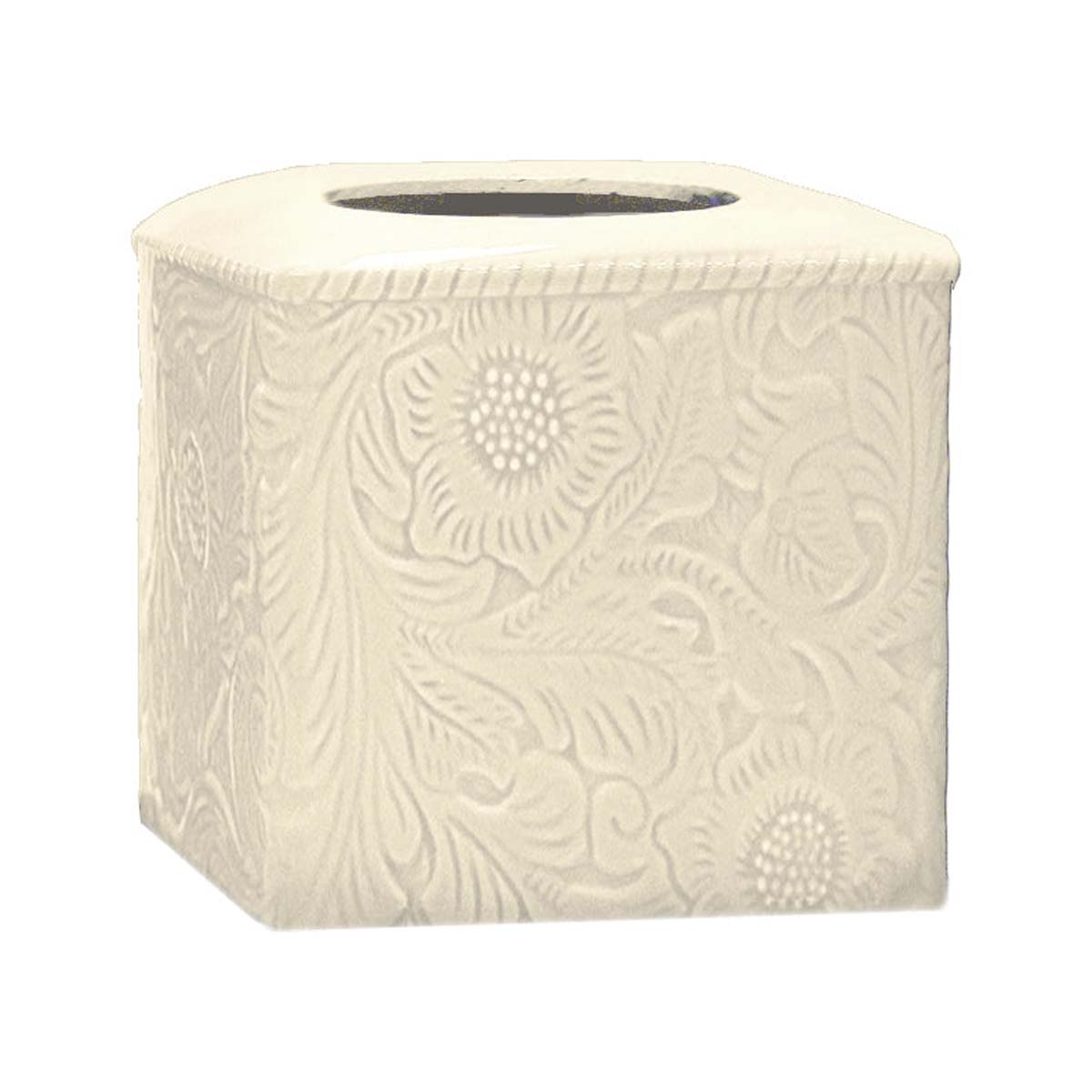 HiEnd Accents Savannah Tissue Box Cover Cream