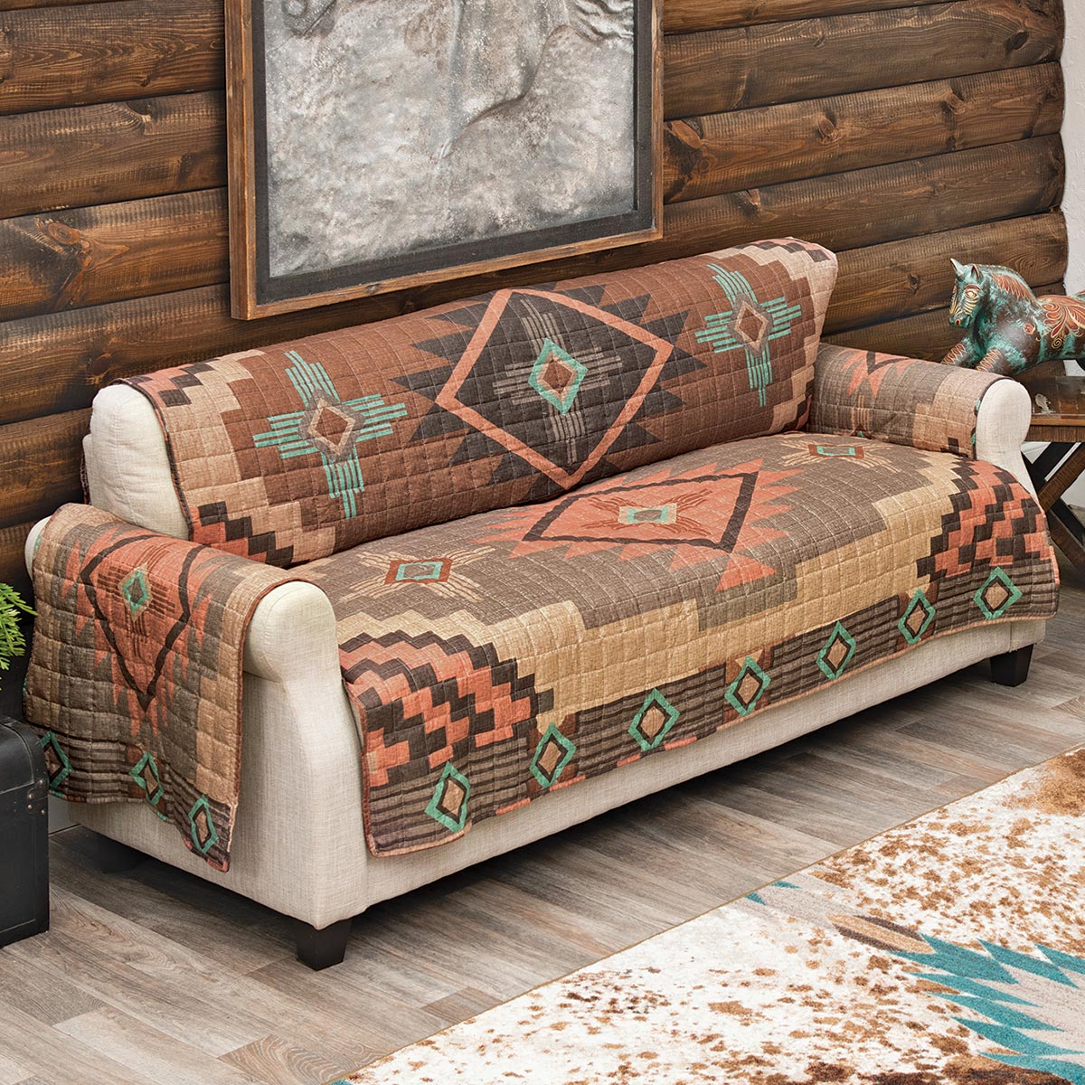 Sierra Crosses Sofa Cover | Lone Star Western Decor