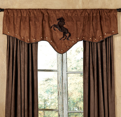 Chestnut Suede Horse Valance | Lone Star Western Decor