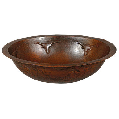 Longhorn Oval Copper Sink | Lone Star Western Decor