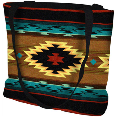 Western Purses and Accessories: Southwest Geometric Turquoise Tote Bag ...