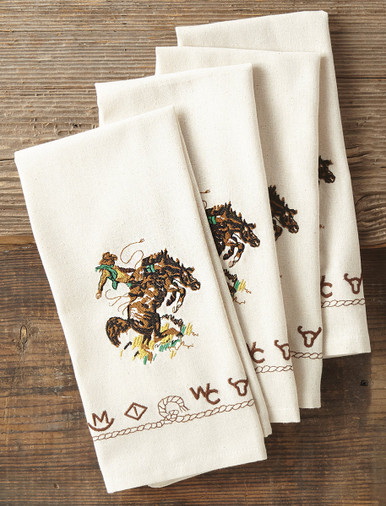 Bronco Buster Kitchen Towels - Set of 4