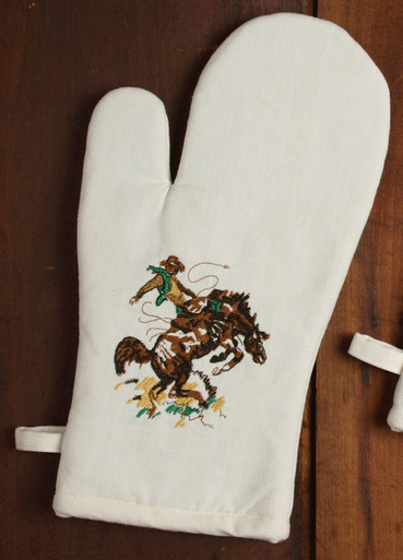 Cowboy Ranch Set of 2 Oven Mitts