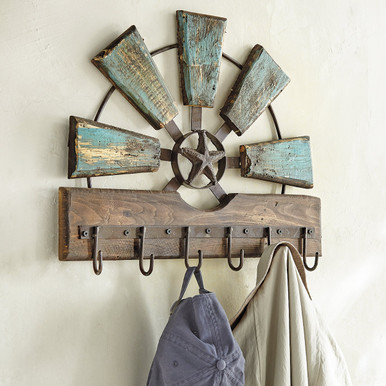 Image of Weathered Windmill Coat Rack