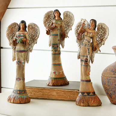 Image of Native Angel Sculptures - Set of 3