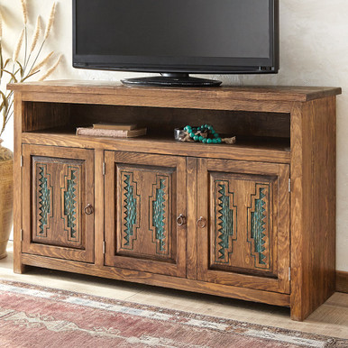 Image of Southwest Canyon Turquoise Inlay TV Console