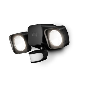 Ring  Motion-Sensing  Battery Powered  LED  Black  Floodlight