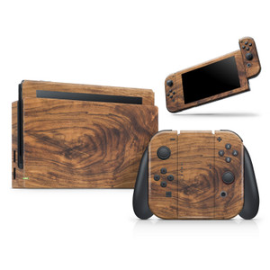 Raw Wood Planks V11 - Full Body Skin Decal Wrap Kit for Nintendo