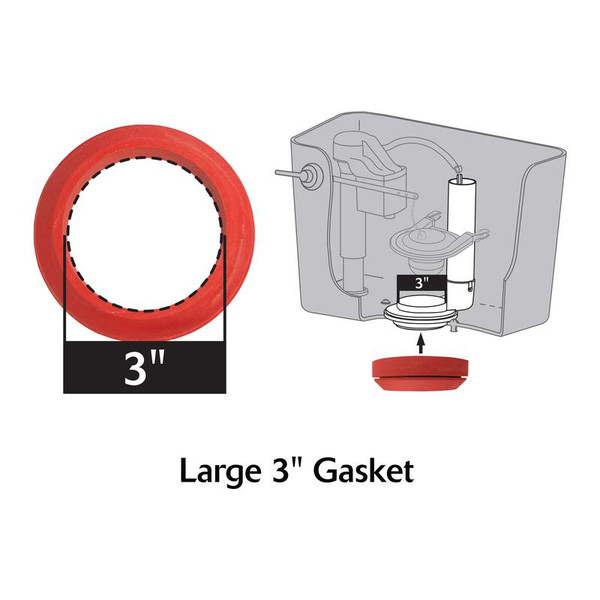 Korky  Large 3 inch Hardware Kit and  Tank to Bowl Gasket