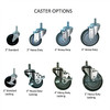 Caster Options - Please see the different part numbers