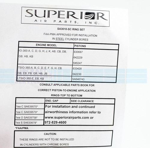 Ring Set Single Cylinder - SA3610-SC