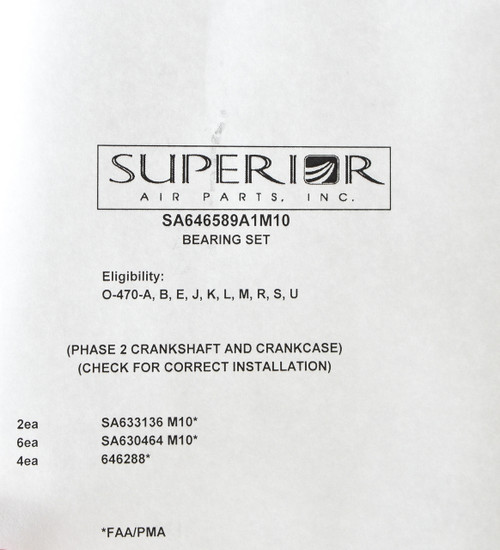 Bearing Set - SA646589A1M10