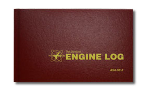 Engine Log - Hard Cover  - Burgundy - ASA-SE-2