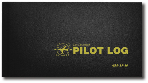 Standard Pilot Log - Hard Cover - Black - ASA-SP-30