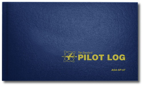 Standard Pilot Log - Hard Cover - Navy - ASA-SP-57