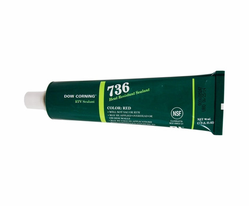 Dow Corning Heat Resistant Red Sealer - RTV-736R 3oz. tube
