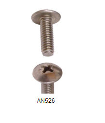 Machine Screw, Length 3/8, Thread Size 8-32 (50 per pack) - AN526-8R6