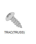 Sheet Metal Screw, Thread 6, Length 3/4"  (50) - TRA6-12