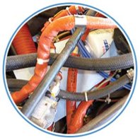 Hoses, cables and wires no longer prevent a clean oil filter change.