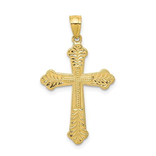 10KT Gold Budded Style Orthodox Cross 