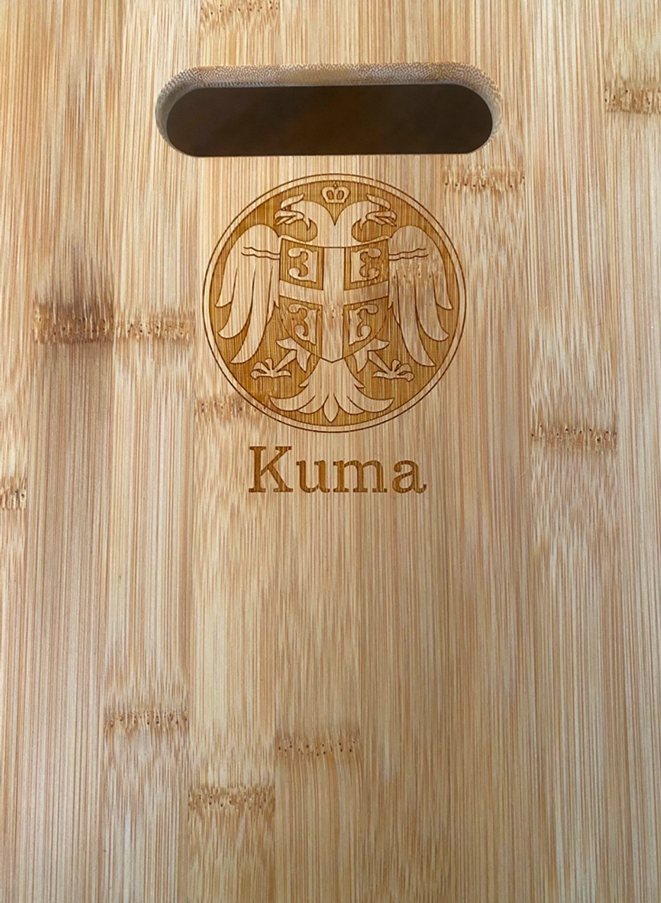 Personalized Wood Cutting Board with Crest