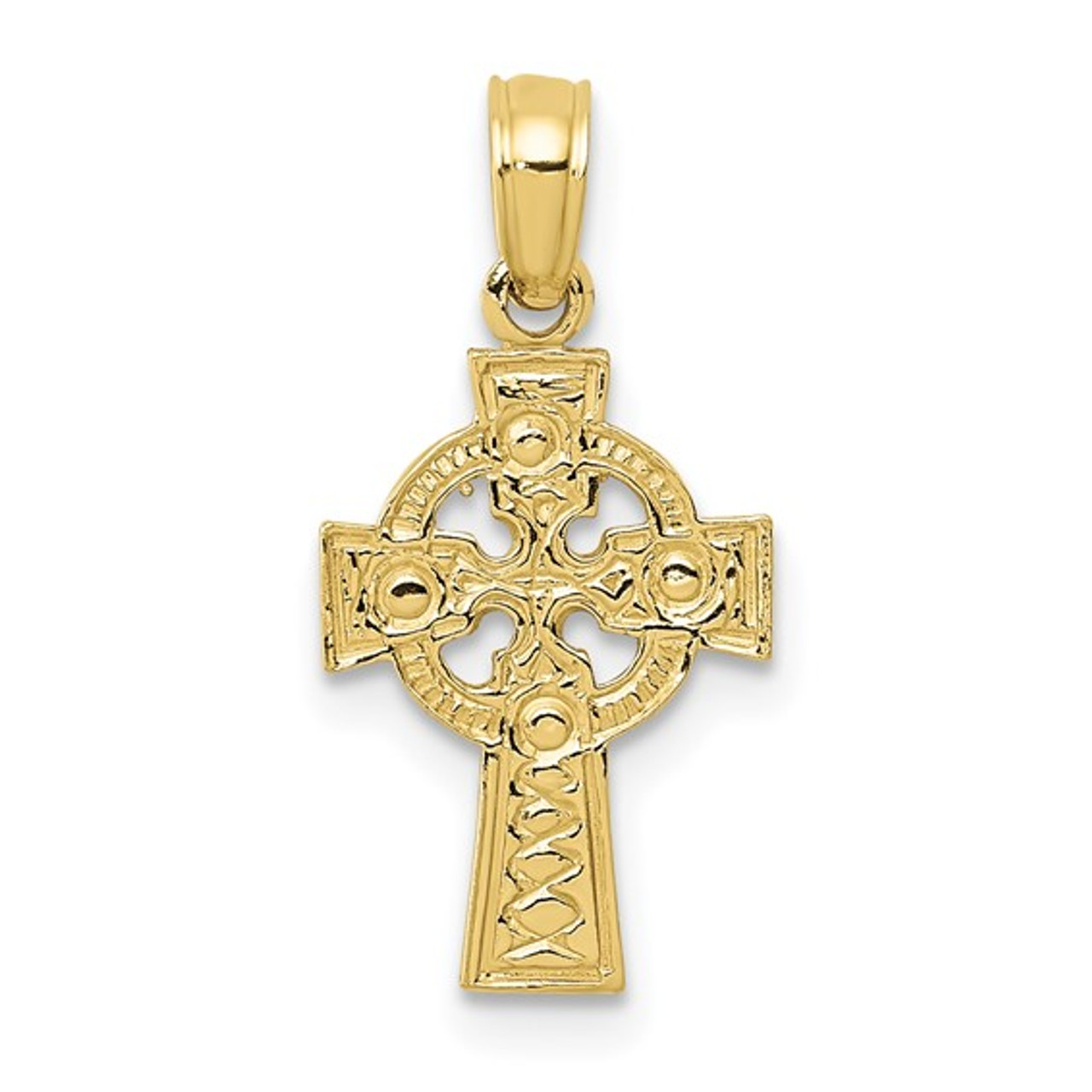 9ct Rose Gold Celtic Cross Pendant - Celtic High Cross Necklace