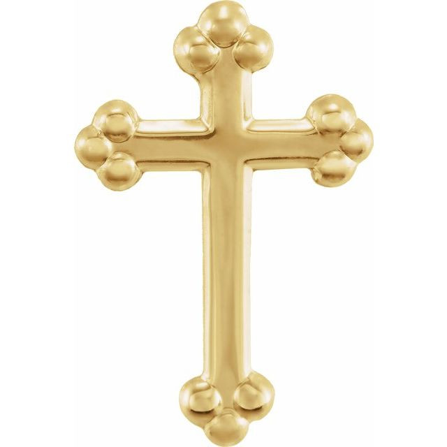 14KT Gold Orthodox Budded Cross Lapel Pin/Tie Tac - OrthodoxGifts.com