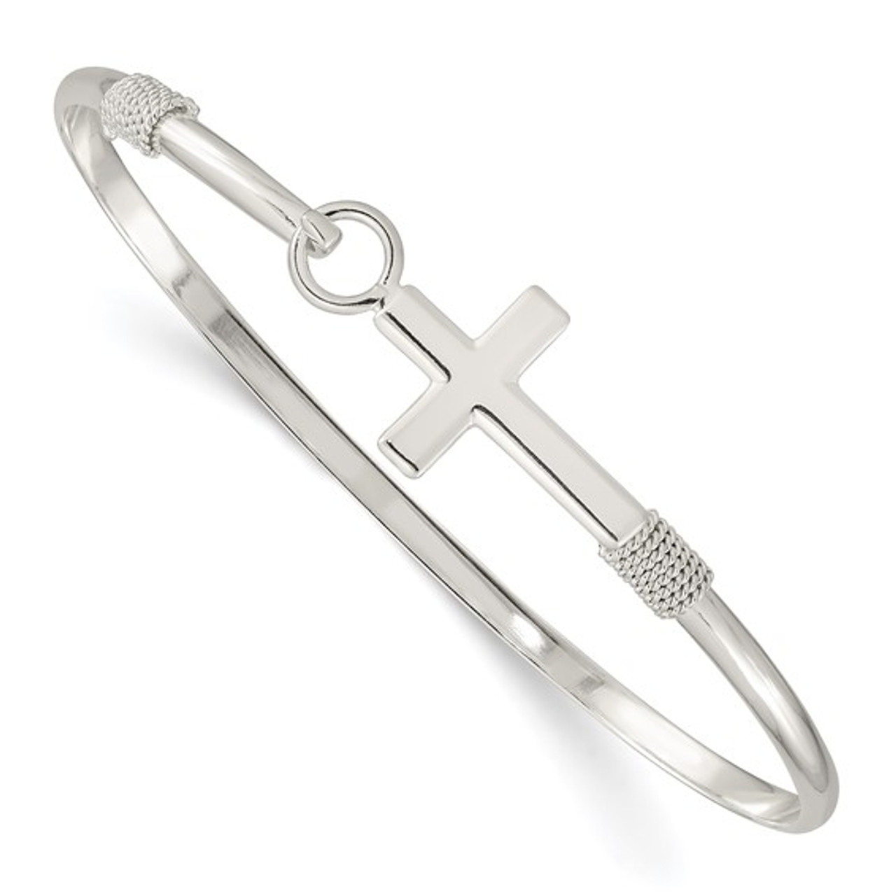 Metallic Cross Bangle Bracelet - Spiritual Collection