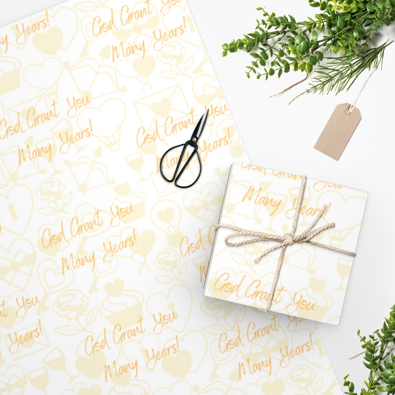 God Grant You Many Years Wedding Wrapping Paper: IN ANY LANGUAGE 