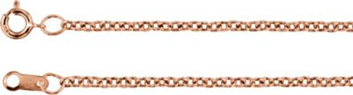 14K Rose Gold 1.5mm Solid Cable Chain- Various Lengths