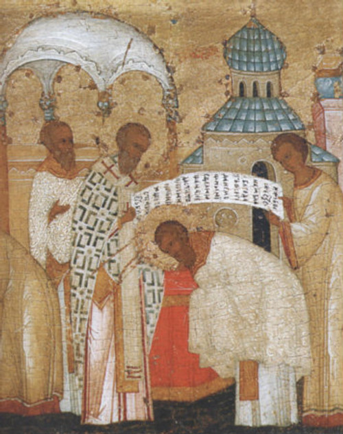 Ordination of St. Nicholas Icon- Icon III