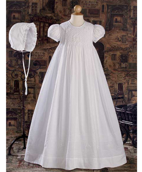 32" Hand Smocked Baptismal Gown