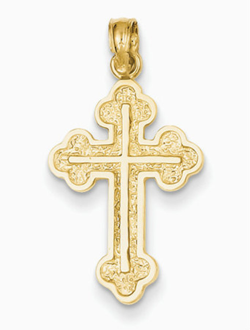 14KT Gold Serbian Style Cross- 3/4"