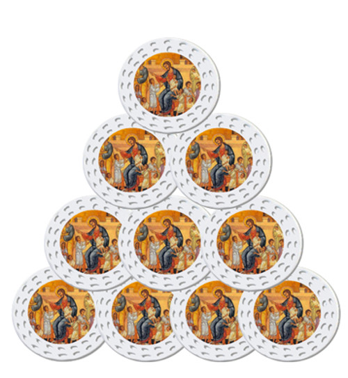 Christ Blessing the Children Icon Ornaments- Set of 10