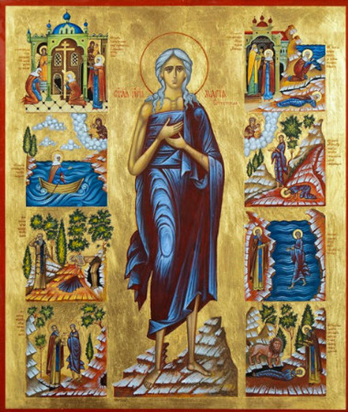 St. Mary of Egypt Icon with Scenes- Icon II