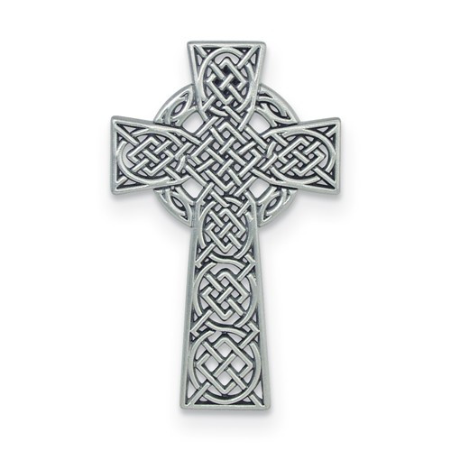 Silver Celtic Hanging Wall Cross- 4 1/2"