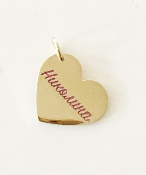  PERSONALIZED Engravable Heart-Shaped Pendant - IN ANY LANGUAGE