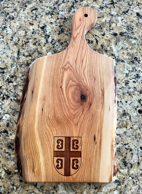 Serbian Crest Live Edge Cutting Board