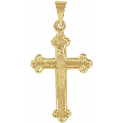 14KT Gold Simple Byzantine Cross - 3/4