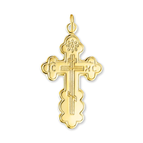 14KT Gold Filled St. Olga Style Cross- 1 1/2"