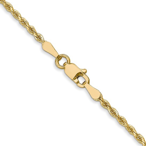 14KT Gold 2.0mm Diamond Cut Rope Chain- GUARANTEED FOR LIFE!
