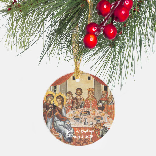 Personalized Wedding Icon Clear Acrylic Ornament- IN ANY LANGUAGE