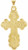 14KT Gold St. Olga Style Cross- Extra Large